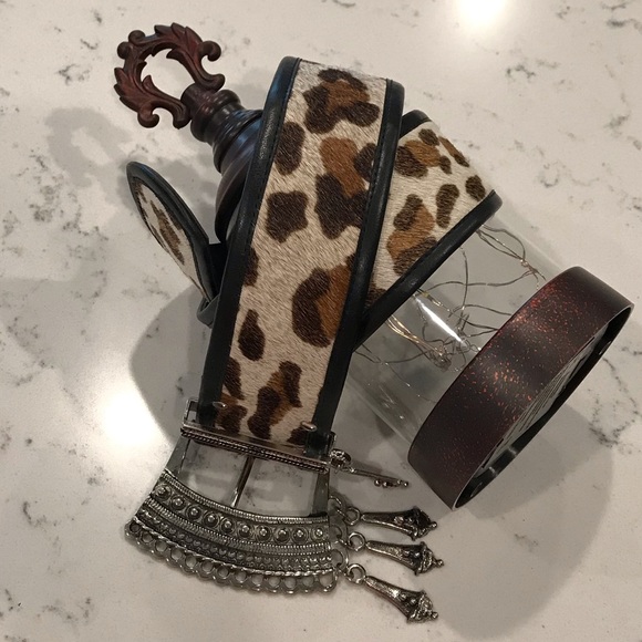 EL TOQUE FINAL - Unique, vintage calf hair animal print, wide belt main image 4
